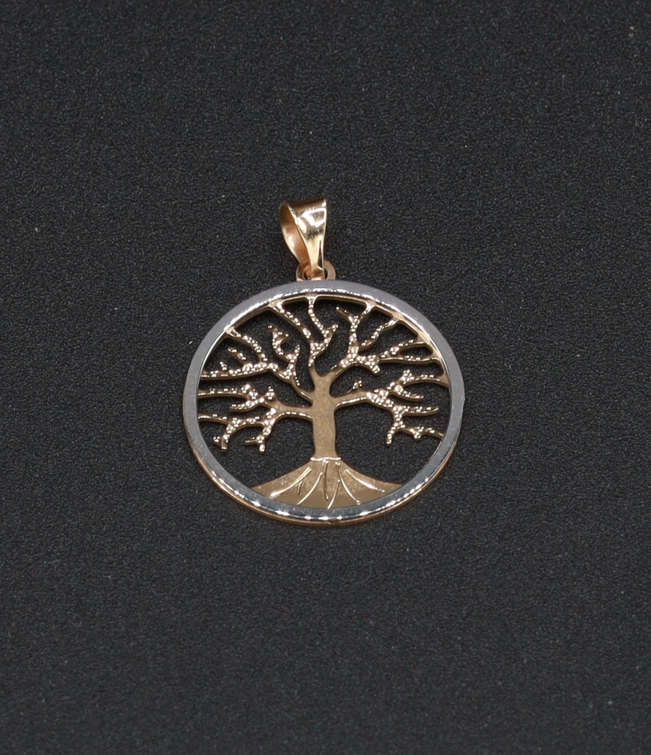 18K Gold Double Sided Tree of Life Pendant