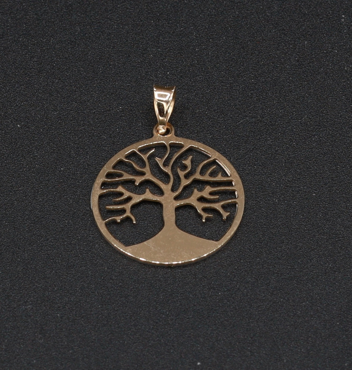 18K Gold Double Sided Tree of Life Pendant