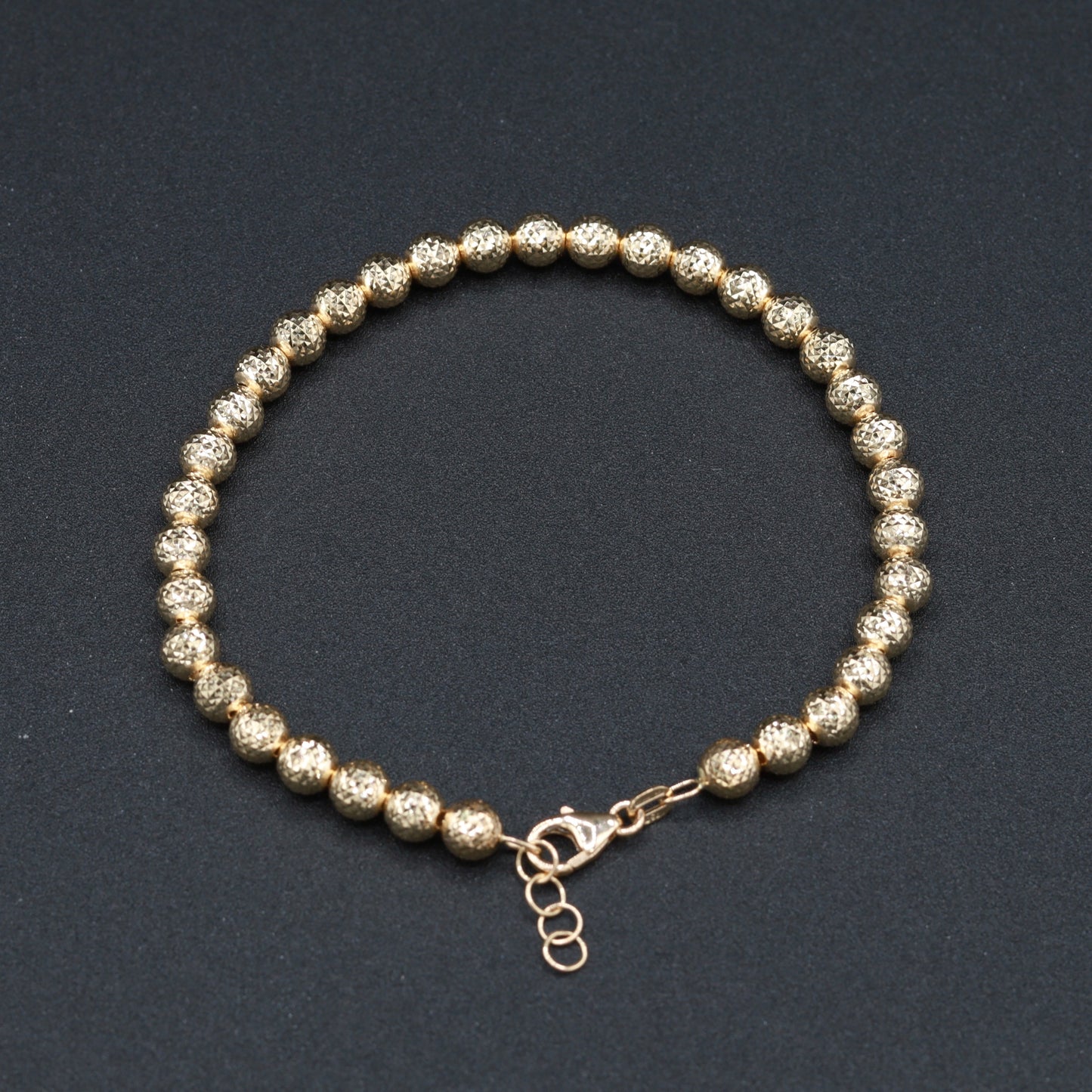 18K Gold Ball Bracelet with Brilliant Finish