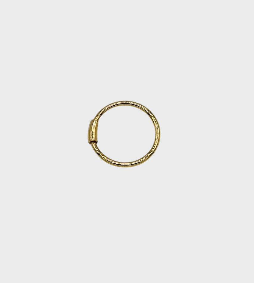 18K Gold Hoop Earring