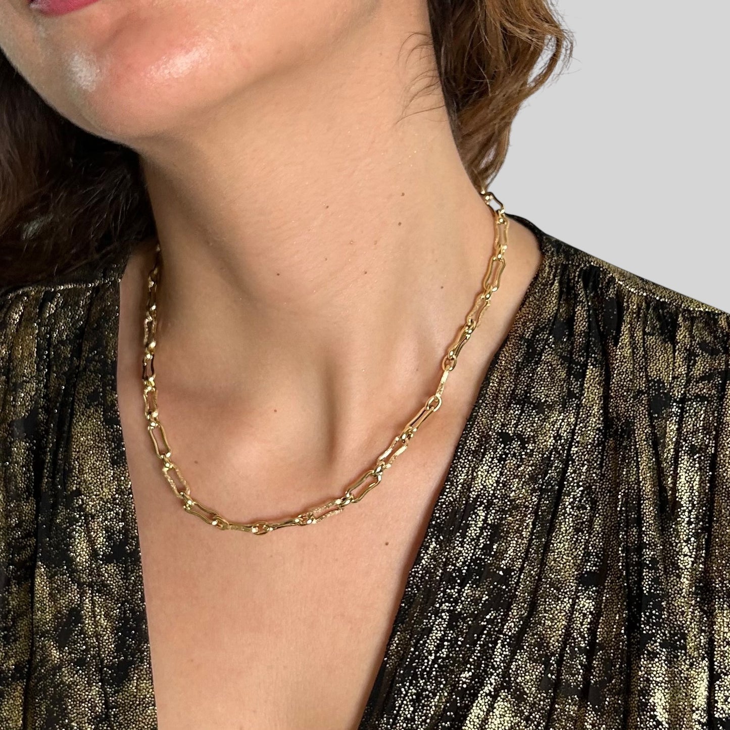 Collana in Oro 18 Carati con Maglie Intrecciate – Eleganza Senza Tempo