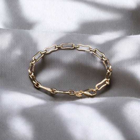 Bracciale in Oro 18 Carati con Maglie Uniche - Design Esclusivo e Raffinato